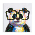 Yidepot Cute Panda Canvas Wall art: Wall Decor Animals Themed for Kids Bedroom Nursury Poster Bathroom Wall Painting 20x20