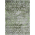 10 X 14 Olive Green And Ivory Argyle Washable Indoor Outdoor Area Rug