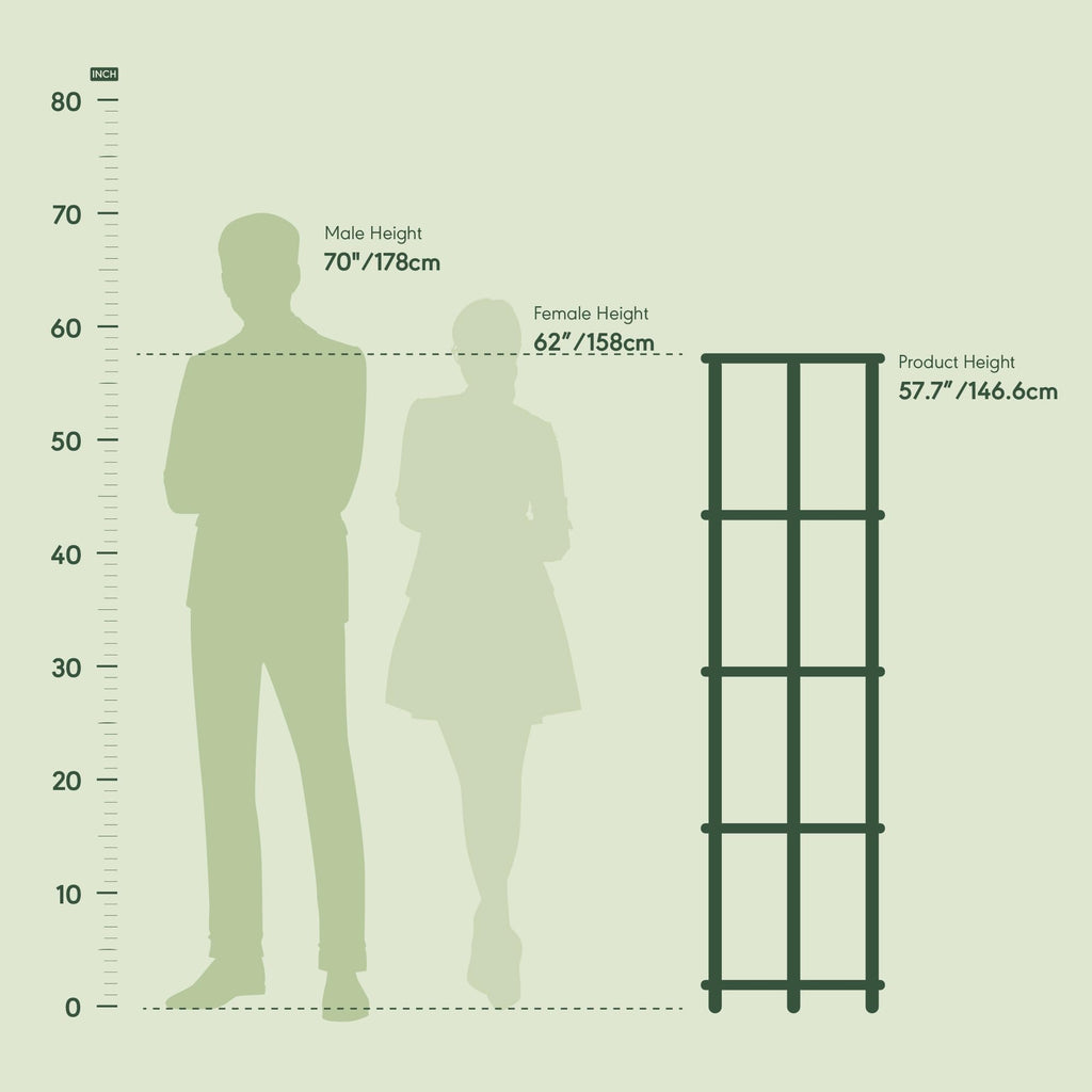 Furinno Turn-N-Tube 5-Tier Corner Multipurpose Display Shelves, Set of 2, Dark Brown Grain/Black