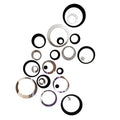 AQRICHFOX 24 Pieces Removable Acrylic Mirrors Wall Decal Sticker for Living Room Bedroom Home Decor DIY Circle Wall Decoration B