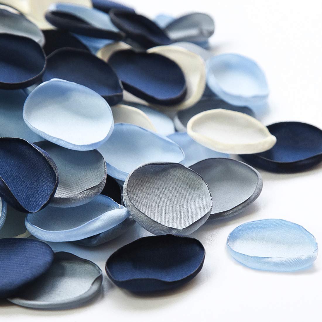 Floroom 300pcs Silk Rose Petals Dusty Blue Navy Flower Petals for Wedding Flower Girl Basket Aisle Scatter Dinner Table Centerpi