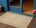 3 X 5 Beige And Rust Floral Medallion Washable Indoor Outdoor Area Rug