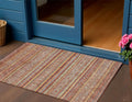 3 X 5 Rust Gold And Silver Southwestern Washable Indoor Outdoor Area Rug