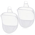 2 Pack Foldable Mesh Hanging Laundry Hamper, SpaceSaving Wall Mounted Dirty Clothes Organizer Small Over the Door Laundry Baske