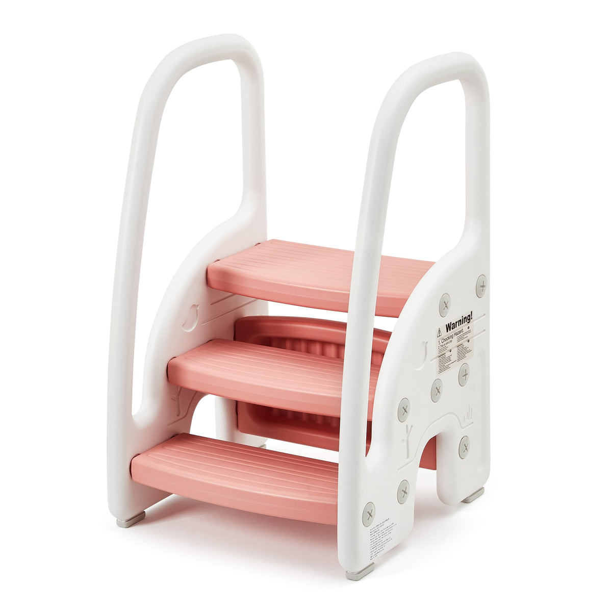 Toddler Step Stool For Bathroom Sink, Kids 3 Step Stool With Safety Handles, Three Step Ladder For Kitchen, Bed, Toilet Potty Tr