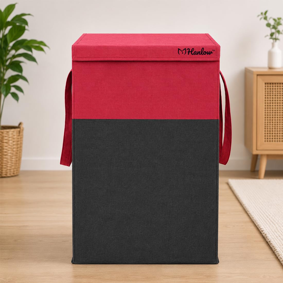 75L Foldable Laundry Basket for Clothes with Lid