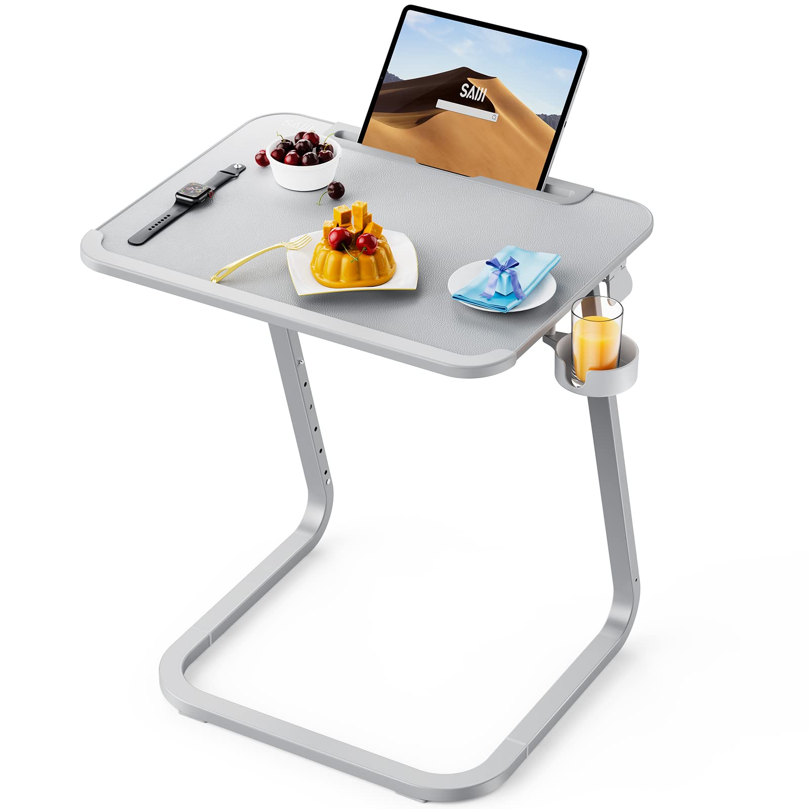 SAIJI TV Tray Table - Heavy Duty Extra Large TV Tray, Upgraded TV Dinner Trays for Eating Snack Food, Tilt & Height Adjustable T