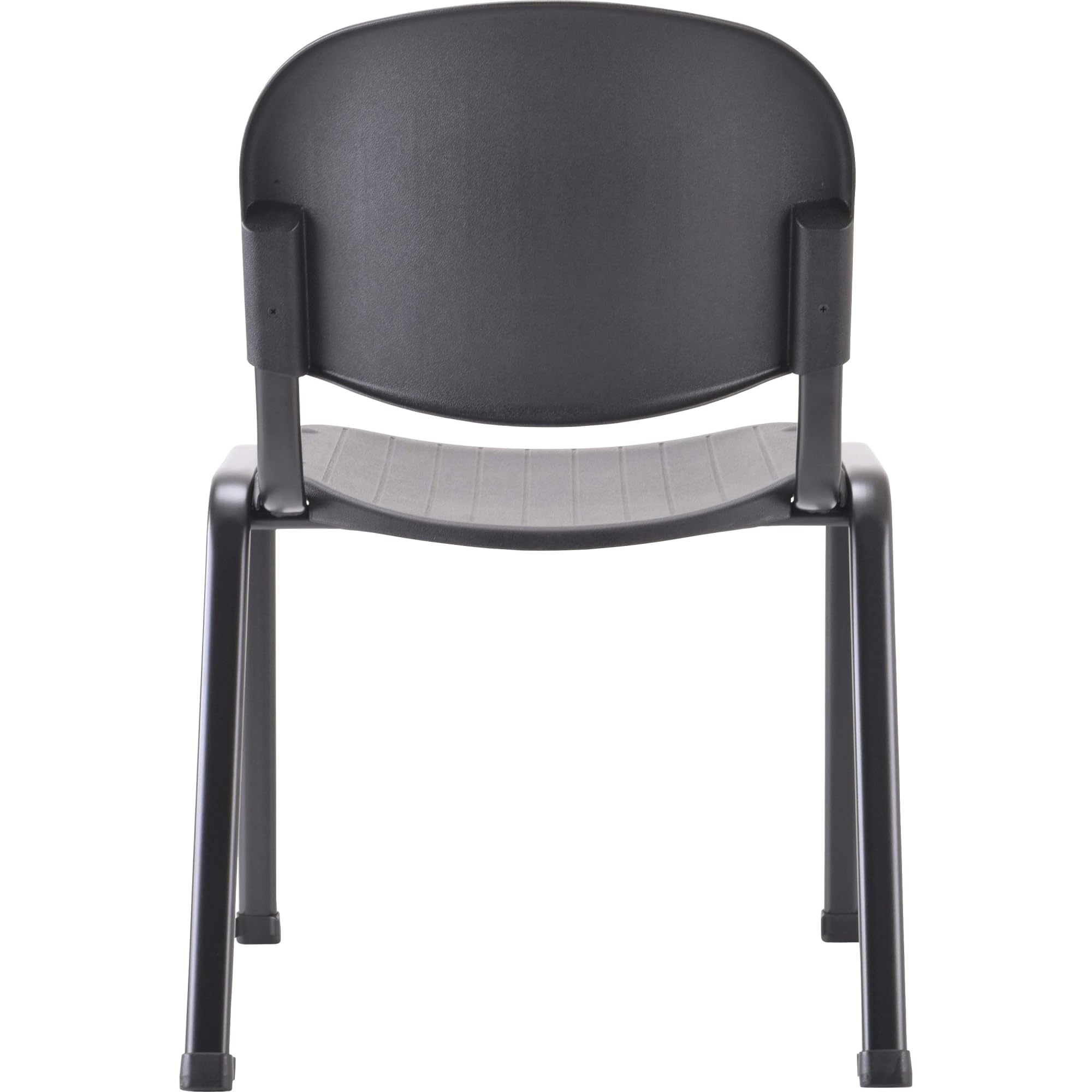 Lorell Low Back Black Stack Chair (Pack of 4)