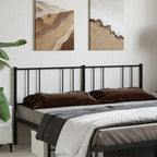 vidaXL Headboard, Bed Headboard with Metal Frame for Double Bed, Bed Header with Steel Back Support for Bedroom Furniture, Black 76"