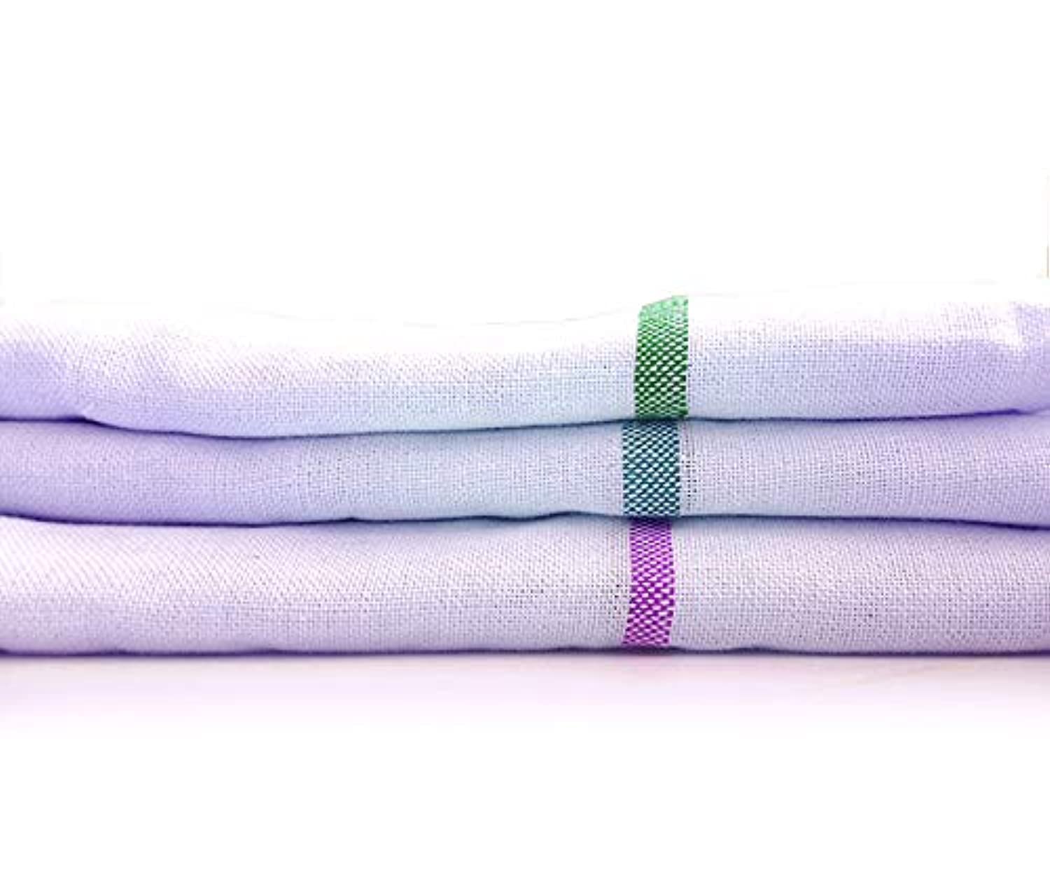 Annria Trades Pure Cotton Kerala Bath Towel/Kerala Thorthu For Regular Use (137Cmx66Cm)  4 Pieces, White
