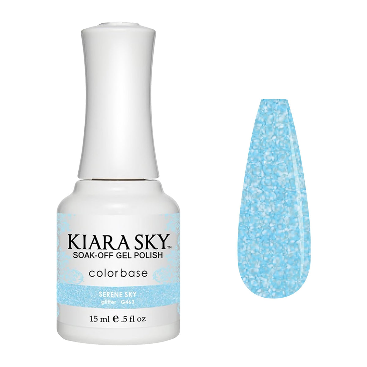Kiara Sky Soak Off Gel Nail Polish 0.5 fl oz, SERENE SKY (G463)