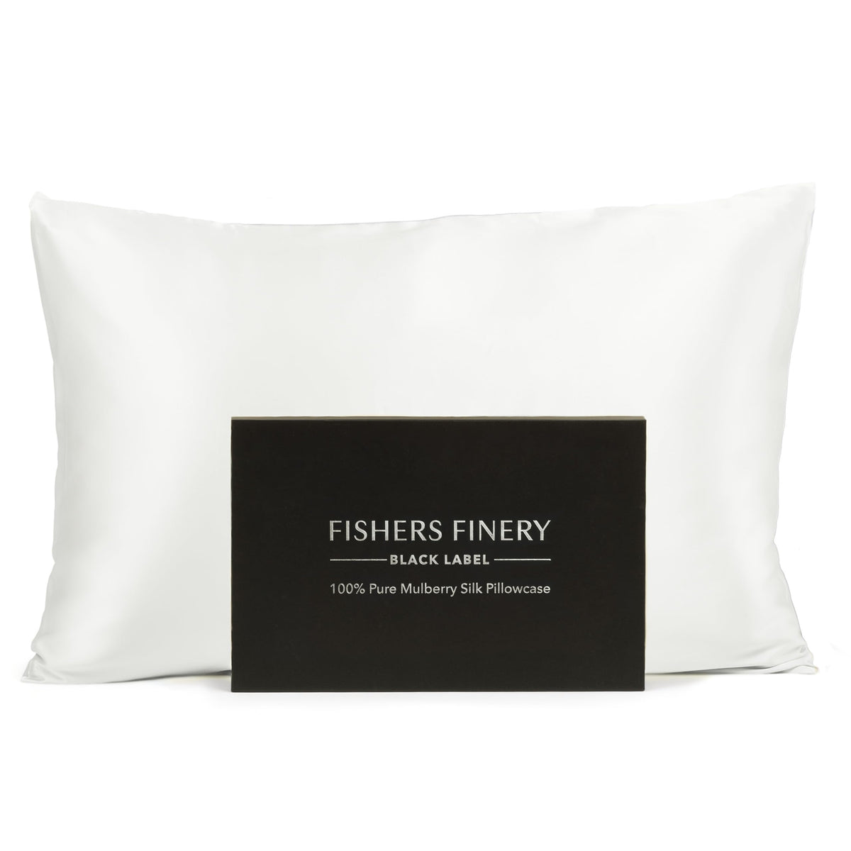 Fishers Finery 30Mm 100% Pure Mulberry Silk Pillowcase, Good Housekeeping Quality Tested (White, Queen)