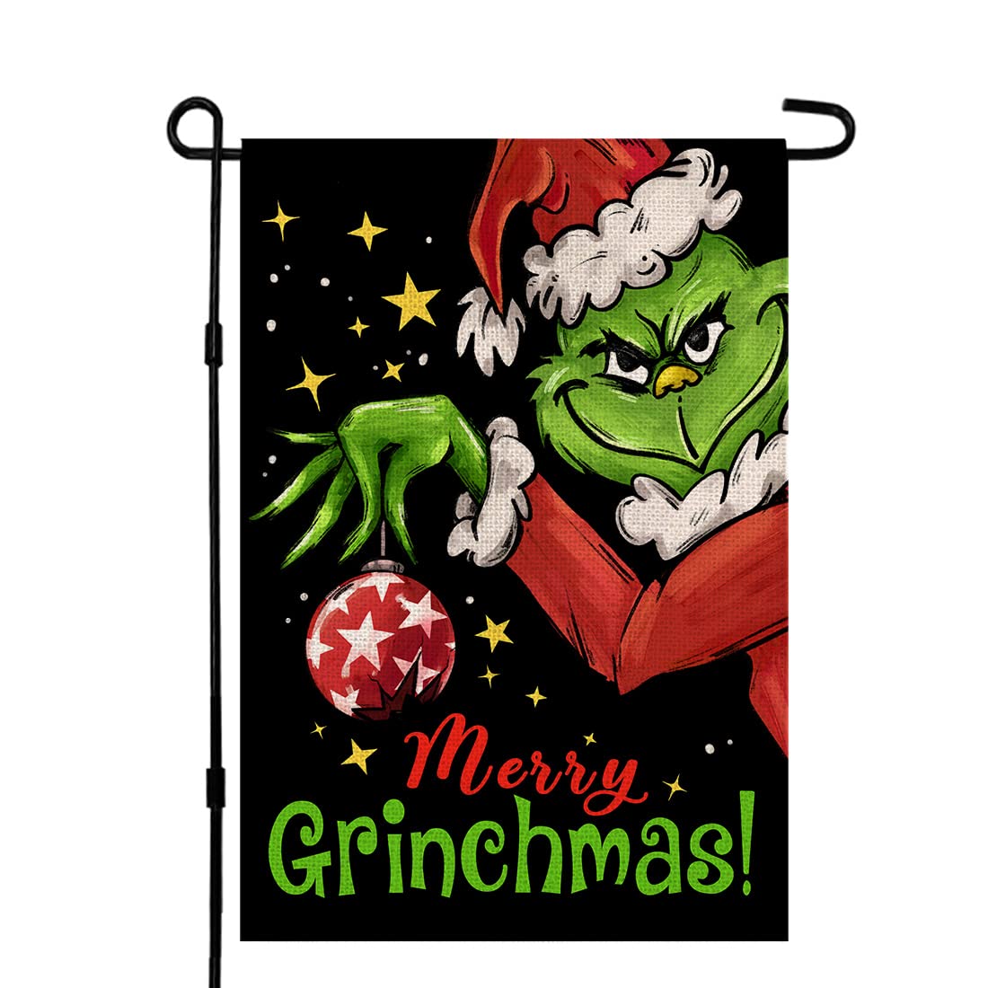 Christmas Winter Garden Flag Burlap Double Sided Vertical 12   18 Inch Yard Decorations Holiday Banners Outdoor Farmhouse Decor