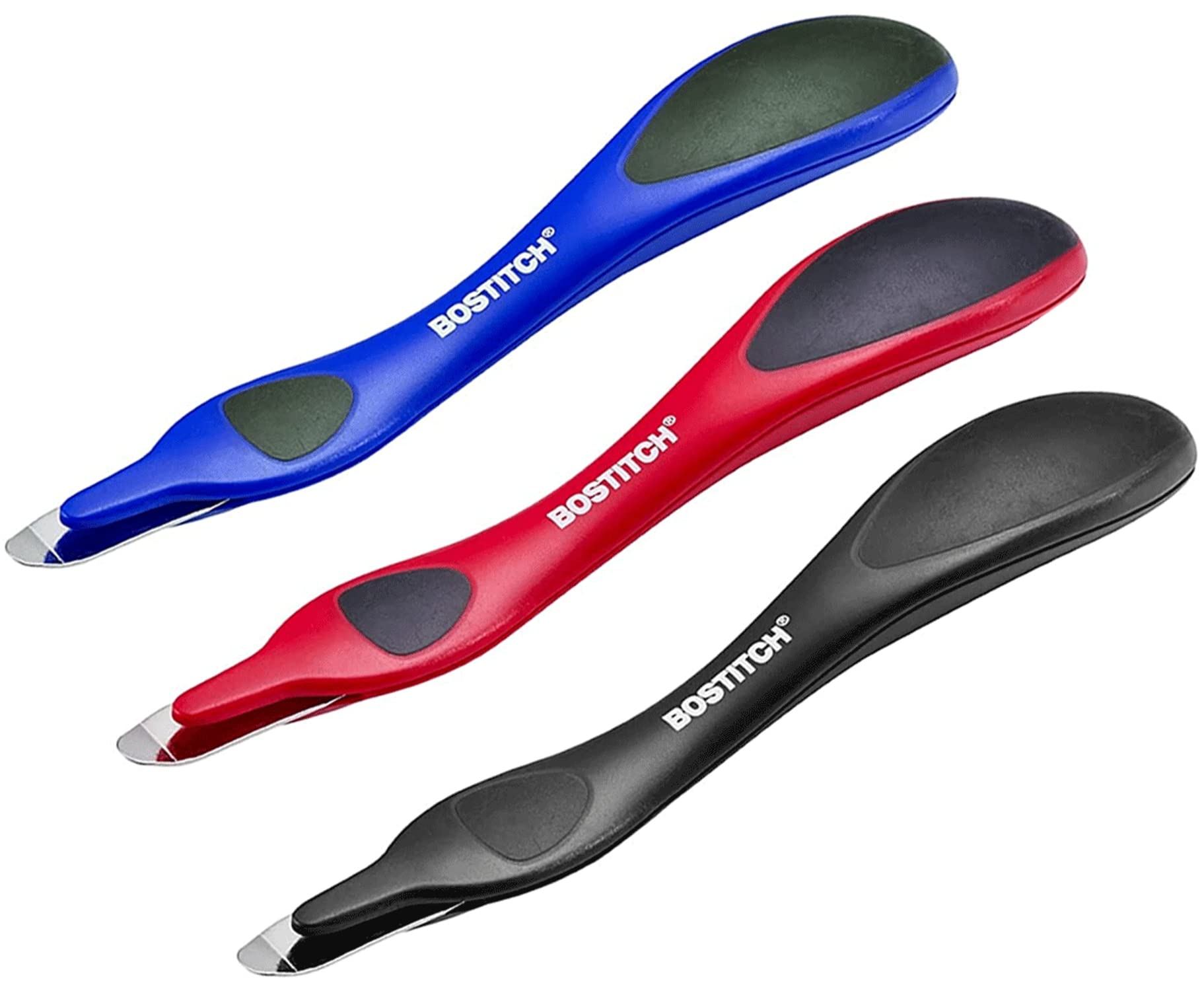 Bostitch Office Bostitch Professional Magnetic Easy Staple Remover Tool, 3 Pack, Black Blue And Red Colors Included, Staple Pull