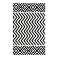 Modway Ailani Geometric Tribal 8X10 Area Rug With Diamond And Chevron Design In Black And White