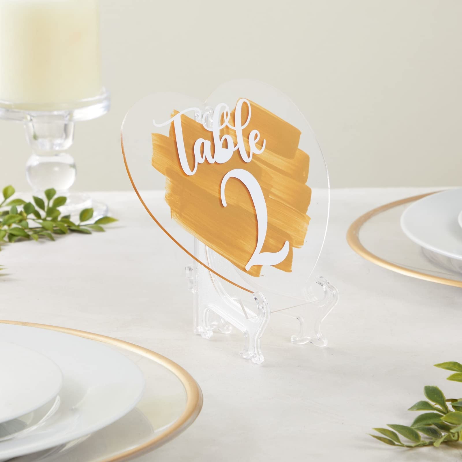 Juvale 24 Pack Small Easel Stand For Mini Decorative Plates, Clear Display Holders For Signs, Greeting Cards, Place Cards, Photo