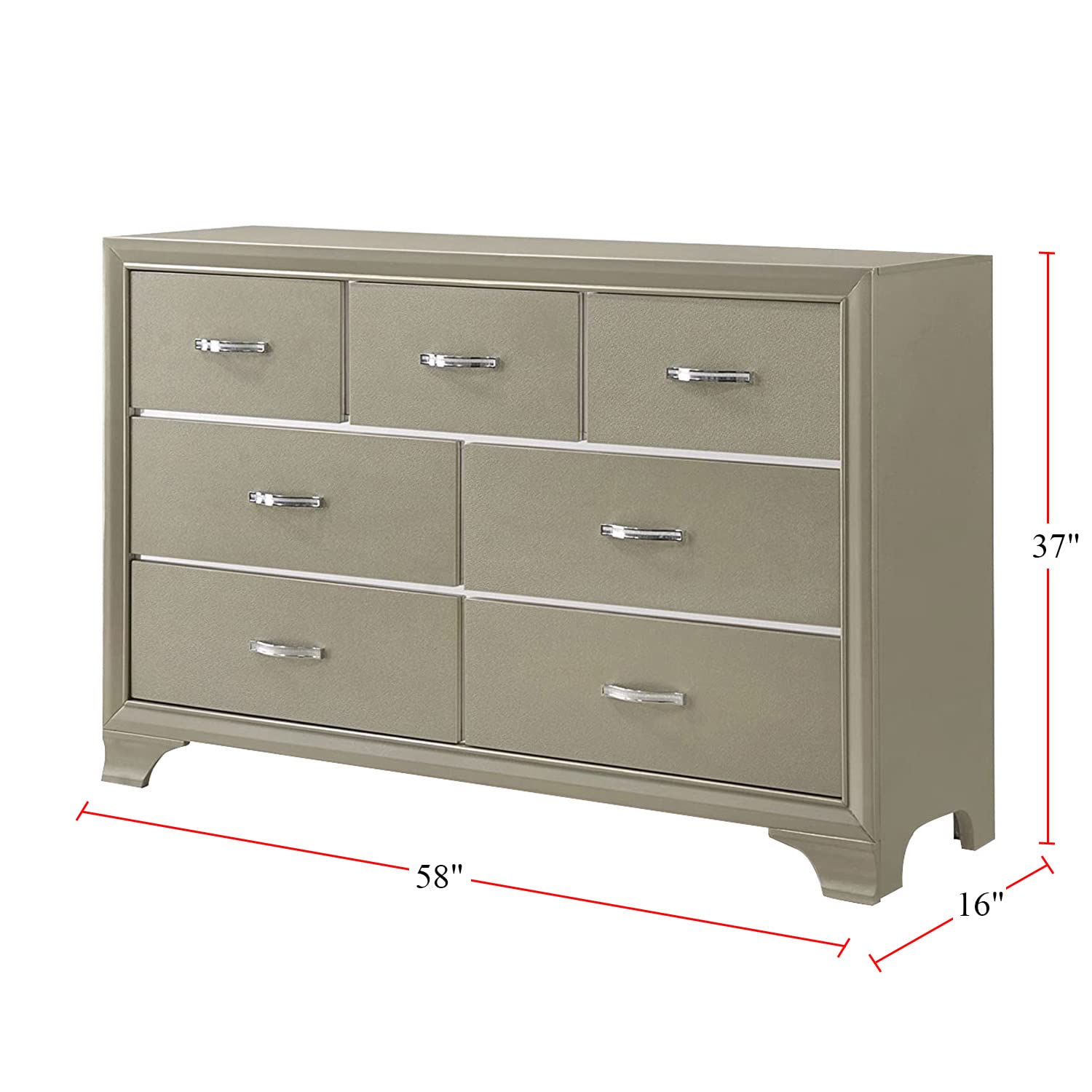 Acme Carine 7 Drawer Dresser - Thumbnail 3