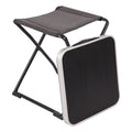 SUNNYFEEL 3 in 1 Folding Camping Table and Stool, Footrest, Lightweight Up to 300 LBS, Easy to Carry, Portable Camp Stool for Be