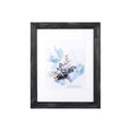KAIWIN 100% Solid Wood Black 11x14 Picture Frame 1 Pack Display Picture 8x10 with Mat, HD Glass Inside, Rustic Wooden Photo Fram