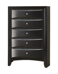 coaster Home Furnishings Briana 5Drawer chest Black, 169 D x 34 W x 487 H