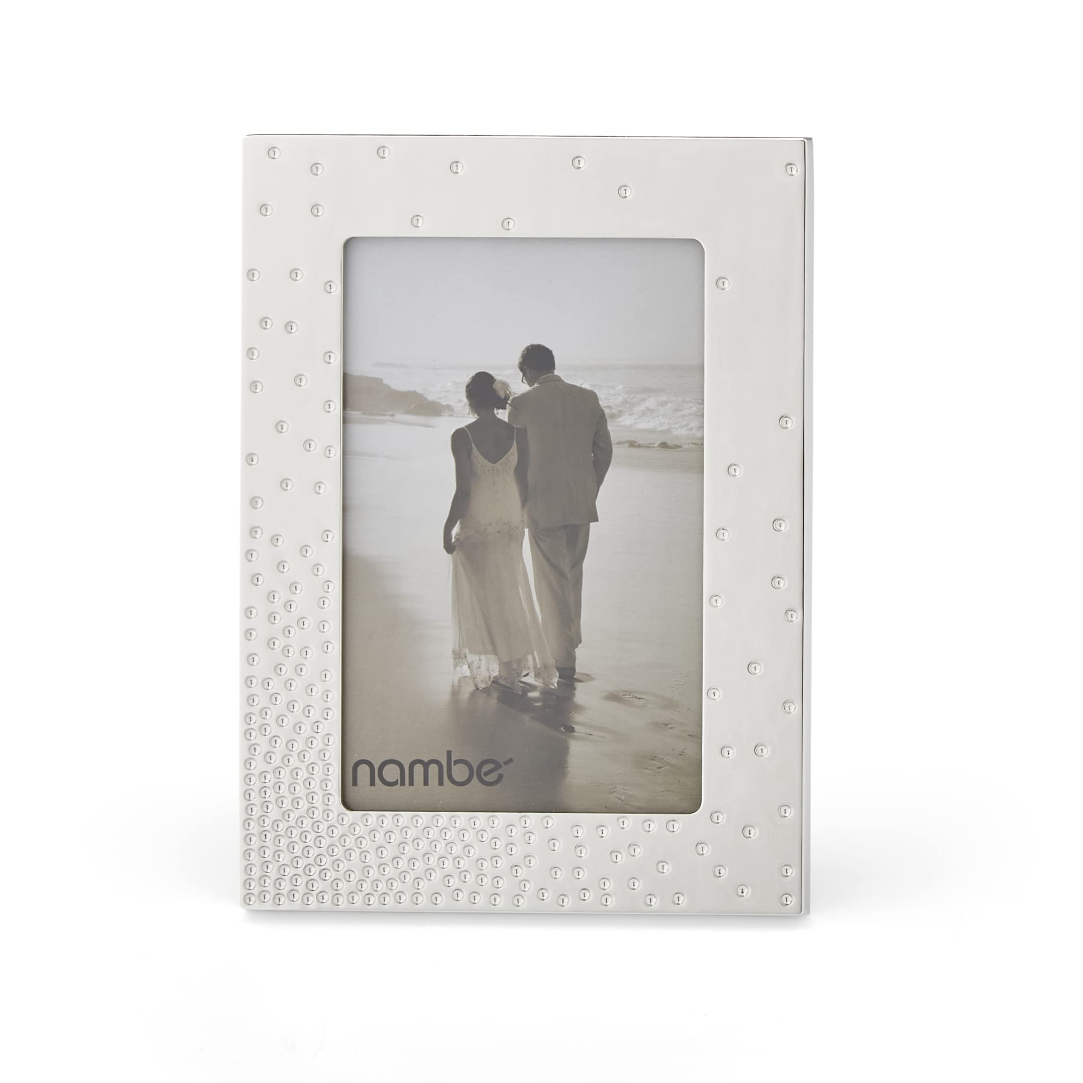 Nambe - Dazzle Collection - Picture Frame - Measures at 4 x 6 - Made with Silver Plate and Glass - Designed by Scott & Torrie Mo