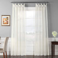 HPD Half Price Drapes Signature Double Layered Sheer Curtains for Living Room 50 X 120, SHCH-VOL3-120-DLSW (1 Panel) Off White