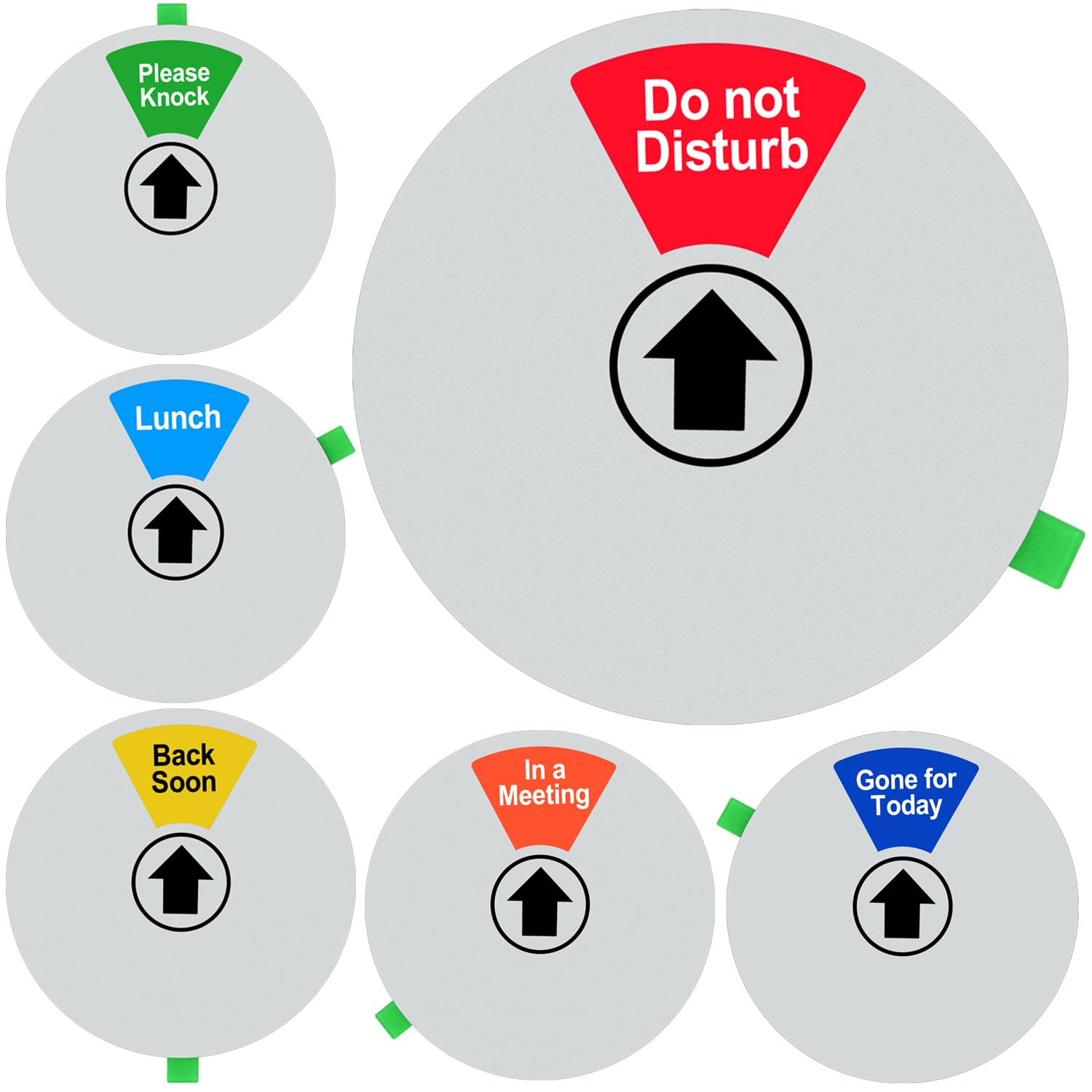 Kichwit Do Not Disturb Sign For Office Door, Lunch, Gone For Today, In A Meeting, Please Knock, Office Door Sign, 5', Silver