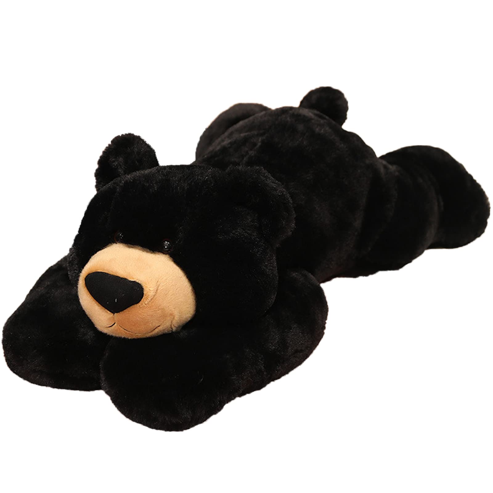 Doireum Weighted Stuffed Animals, 3.3 lbs Weighted Bear Stuffed Animal Toy Black Bear Plush Throw Pillow Gifts for Boys Girls, 1