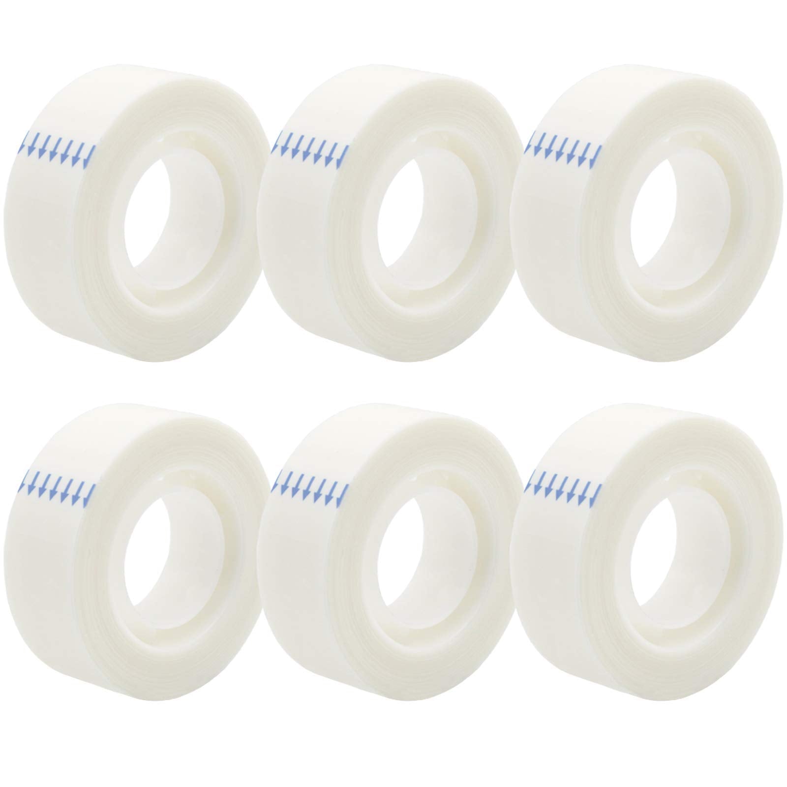 Owlkela - 6 Rolls Magic Tape, Tape Refills For Dispenser, Invisible, Foggy Translucent Wrapping Tape, All-Purpose Glossy Tape Fo