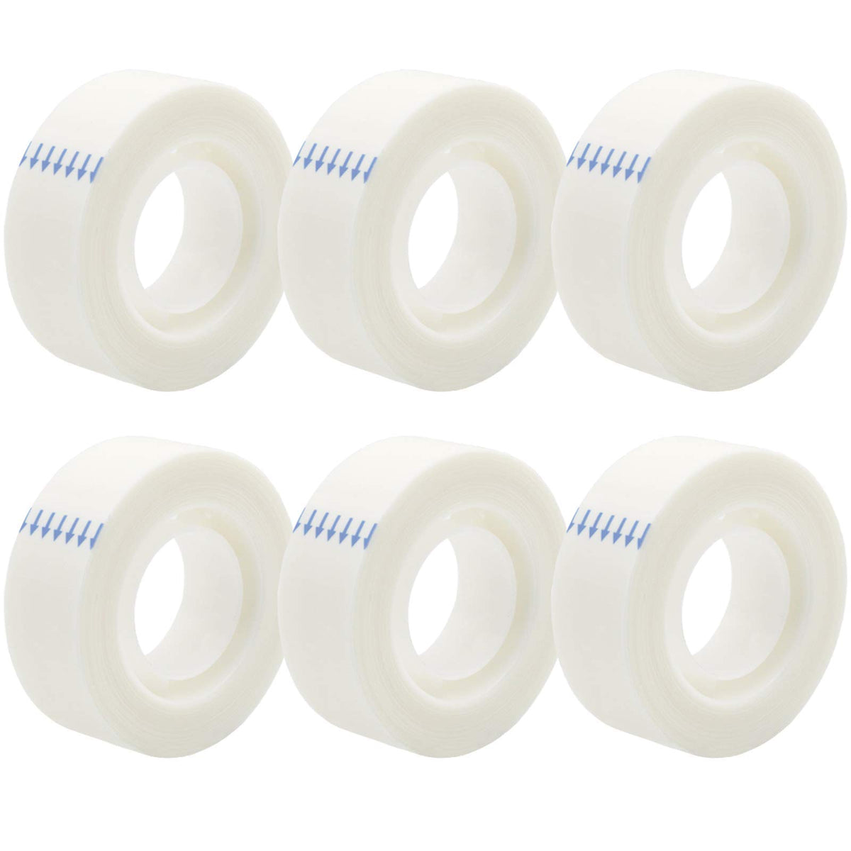 Owlkela - 6 Rolls Magic Tape, Tape Refills For Dispenser, Invisible, Foggy Translucent Wrapping Tape, All-Purpose Glossy Tape Fo