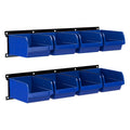 UNITEDPOWER wall mounted garage storage bin, Parts Rack, Plastic Hanging Stackable Storage Bin, Hardware Tool Organizer for work
