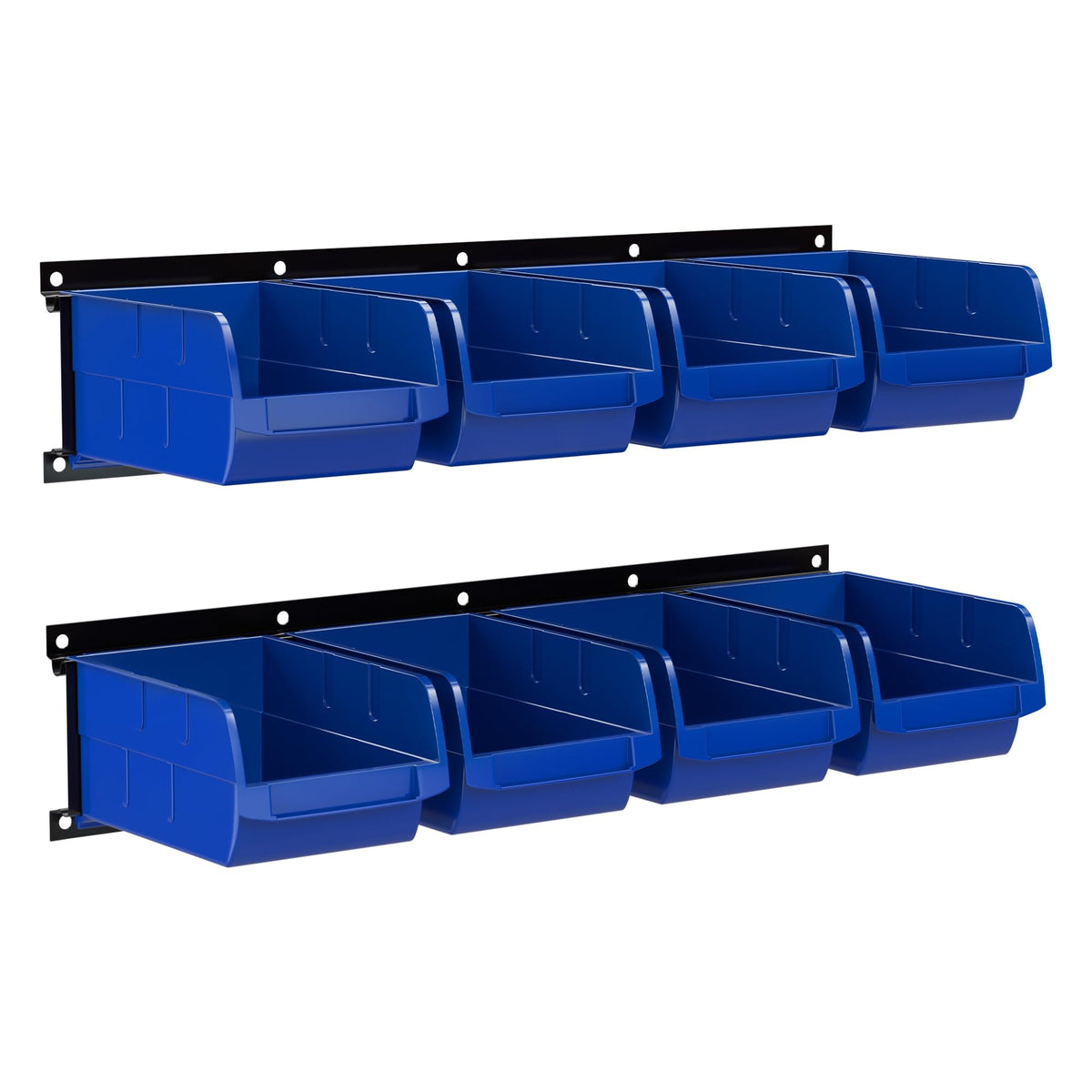 UNITEDPOWER wall mounted garage storage bin, Parts Rack, Plastic Hanging Stackable Storage Bin, Hardware Tool Organizer for work
