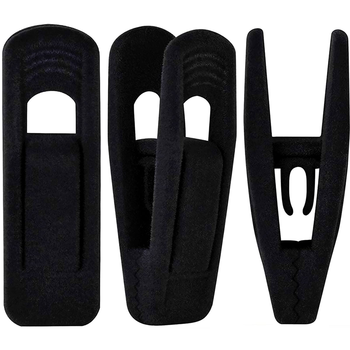 TOFIIGREM Black Velvet Hanger Clips (60-Pack), Strong Velvet Hangers Clips for Velvet Hangers, Pant Skirt Hanger Velvet Clips Fi
