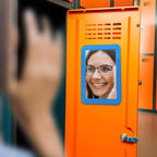 Pty Magnetic Real Glass Mirror For School Or Gym Locker, 5' X 7' Gray Framed - Locker Accessory - Small Makeup Mirror For Frid