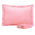 Ntbay 100% Brushed Microfiber King Pillow Shams Set Of 2, Super Soft And Cozy, Wrinkle, Fade, Stain Resistant 20X36 Inches Oxford Pillowcases, Pink