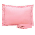 Ntbay 100% Brushed Microfiber King Pillow Shams Set Of 2, Super Soft And Cozy, Wrinkle, Fade, Stain Resistant 20X36 Inches Oxford Pillowcases, Pink