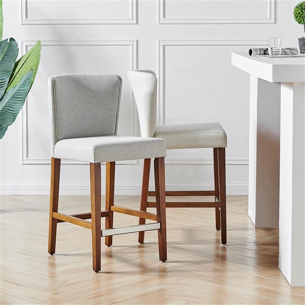 New Pacific Direct Albie Kd 25.5&Quot; Fabric Counter Stool In Cardiff Cream