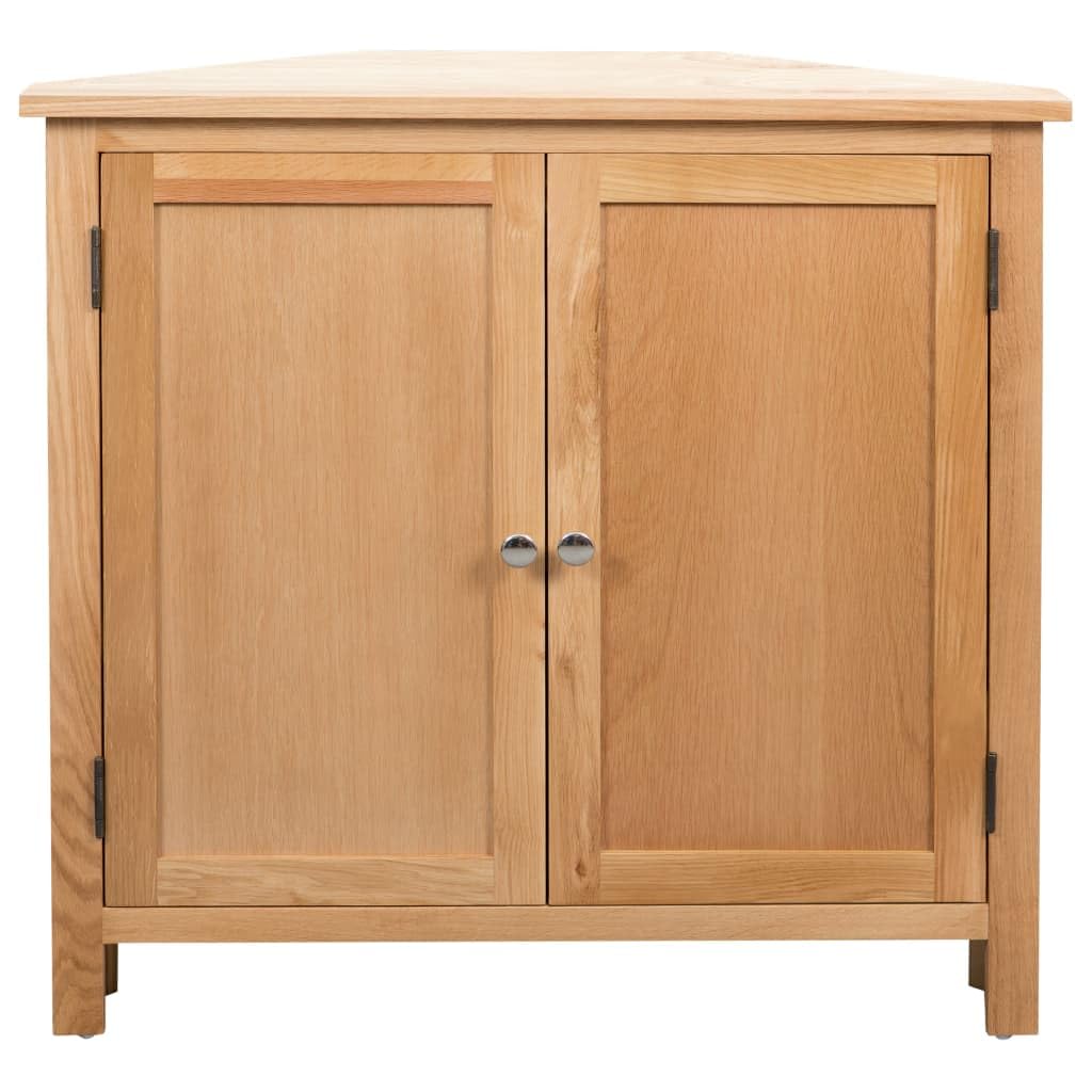 vidaXL Corner Cabinet 31.4&quot;x13.1&quot;x30.7&quot; Solid Oak Wood