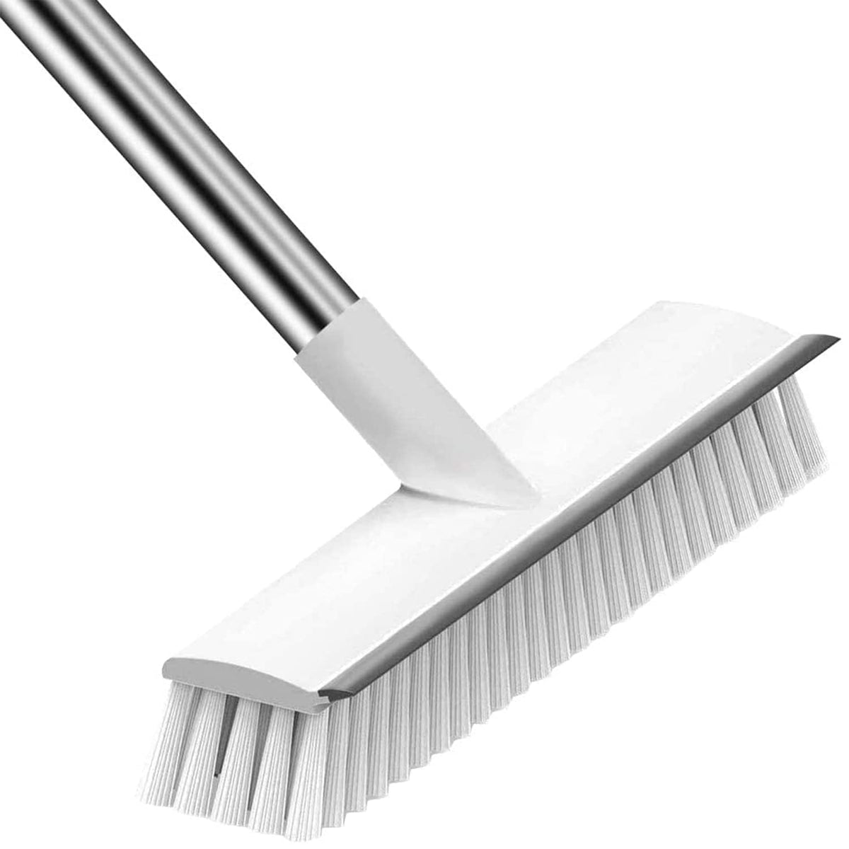 OSSARY Bathroom Cleaning Brush with Wiper Upgraded 3 in 1 Toilet Brush Bathroom Brush with Long Handle 180 Rotate Bathroom Floor