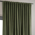 Hpd Half Price Drapes Signature Velvet Thermal Blackout Curtains For Living Room 84 Inch Long (1 Panel) Rod Pocket Insulated Blackout Curtains For Bedroom Window Curtains, 100W X 84L, Hunter Green