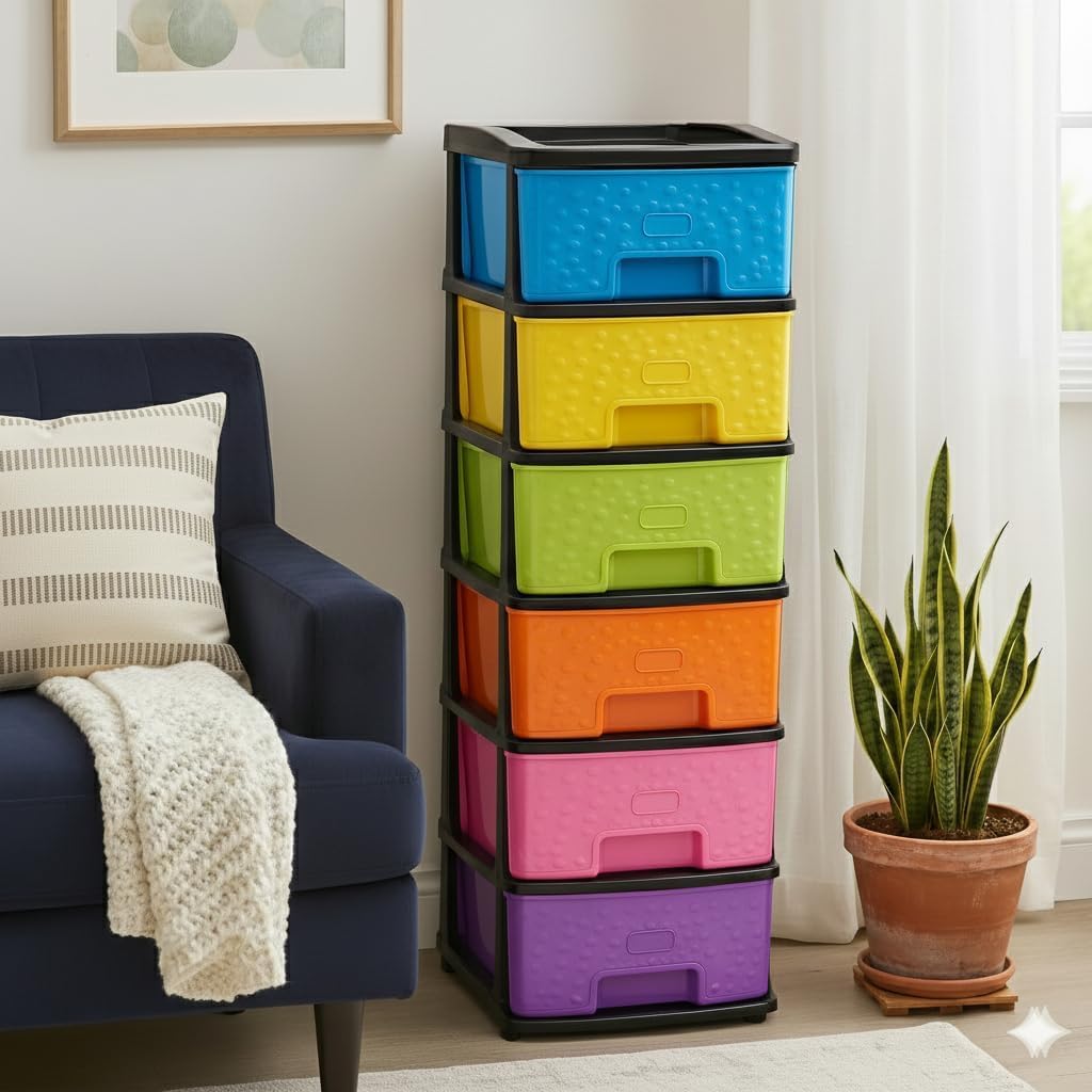 Plastic Modular Drawer Storage Chest Of Drawers Organizer Storage Box, Large Stomo Racks For Multipurpose AntiSlip Shoes Organi