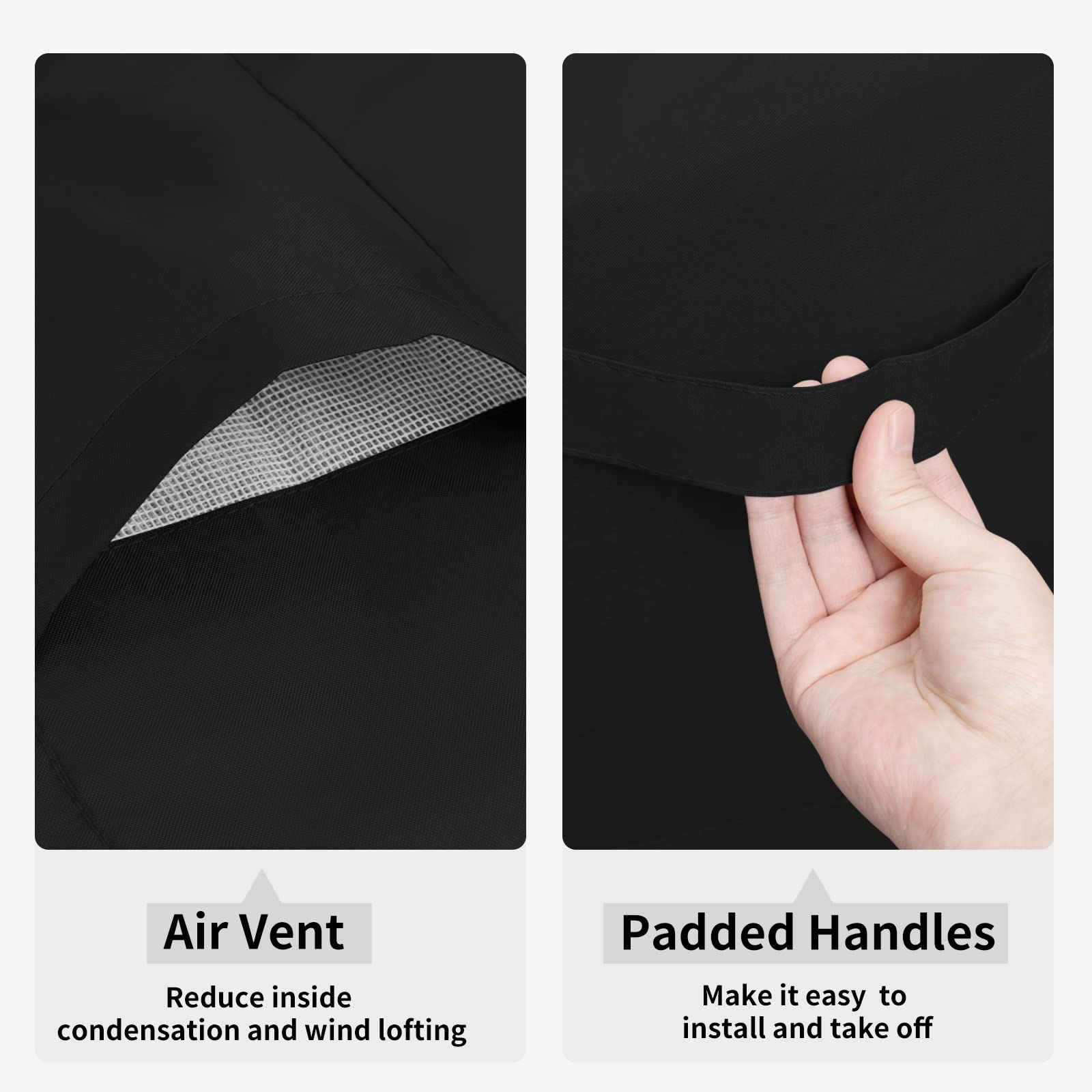 Easy-Going Waterproof Patio Chair Cover Uv Resistant Outdoor Chair Cover Weatherproof Lawn Patio Furniture Cover With Tape Sealed Seam (2 Pack-33.5Wx31.5Dx36H Inch, Black)