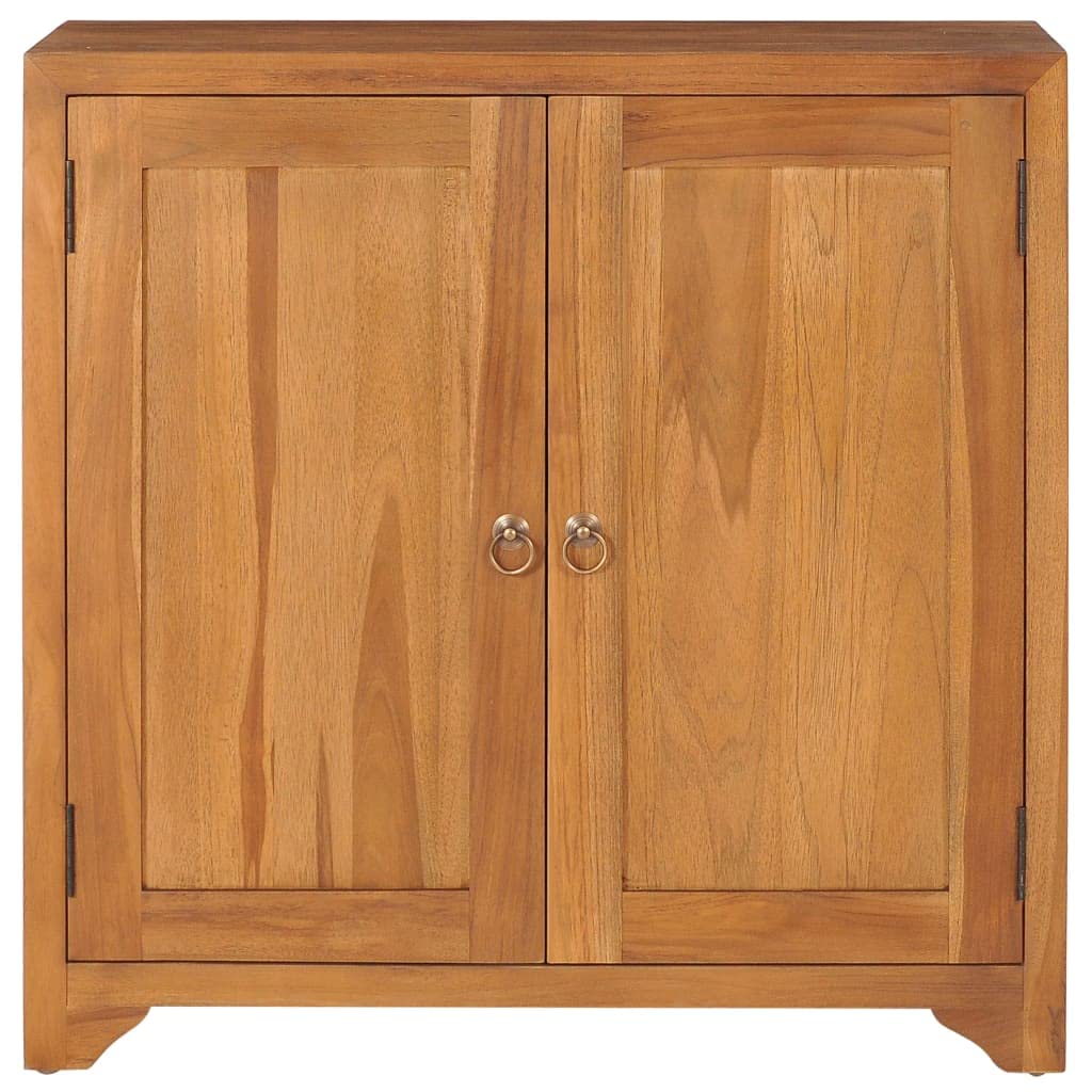 vidaXL Solid Teak Wood Cabinet - Farmhouse Style Cabinet in Brown - Provides Ample Storage Space - Durable and Long-Lasting - 27.6&quot;x11.8&quot;x27.6&quot;