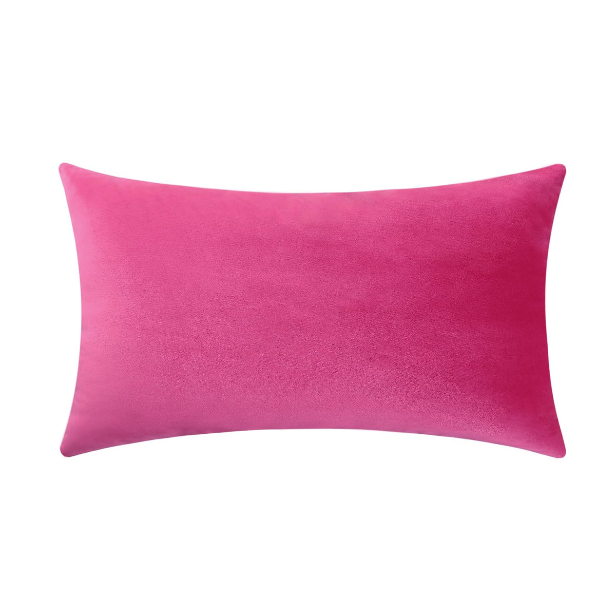 Jeneoo Set Of 1 Decorative Throw Pillow Covers Soft Velvet Comfy Solid Lumbar Couch Cushion Cover Decor (Hot Pink, 14 X 36 Inche