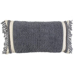 Rizzy Home 14" x 26" Poly Filled Pillow with Woven Cotton Cover-Gray