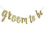 Groom To Be Banner Gold Glitter Decor For Bridal Shower Wedding Bachelorette Party Decorations