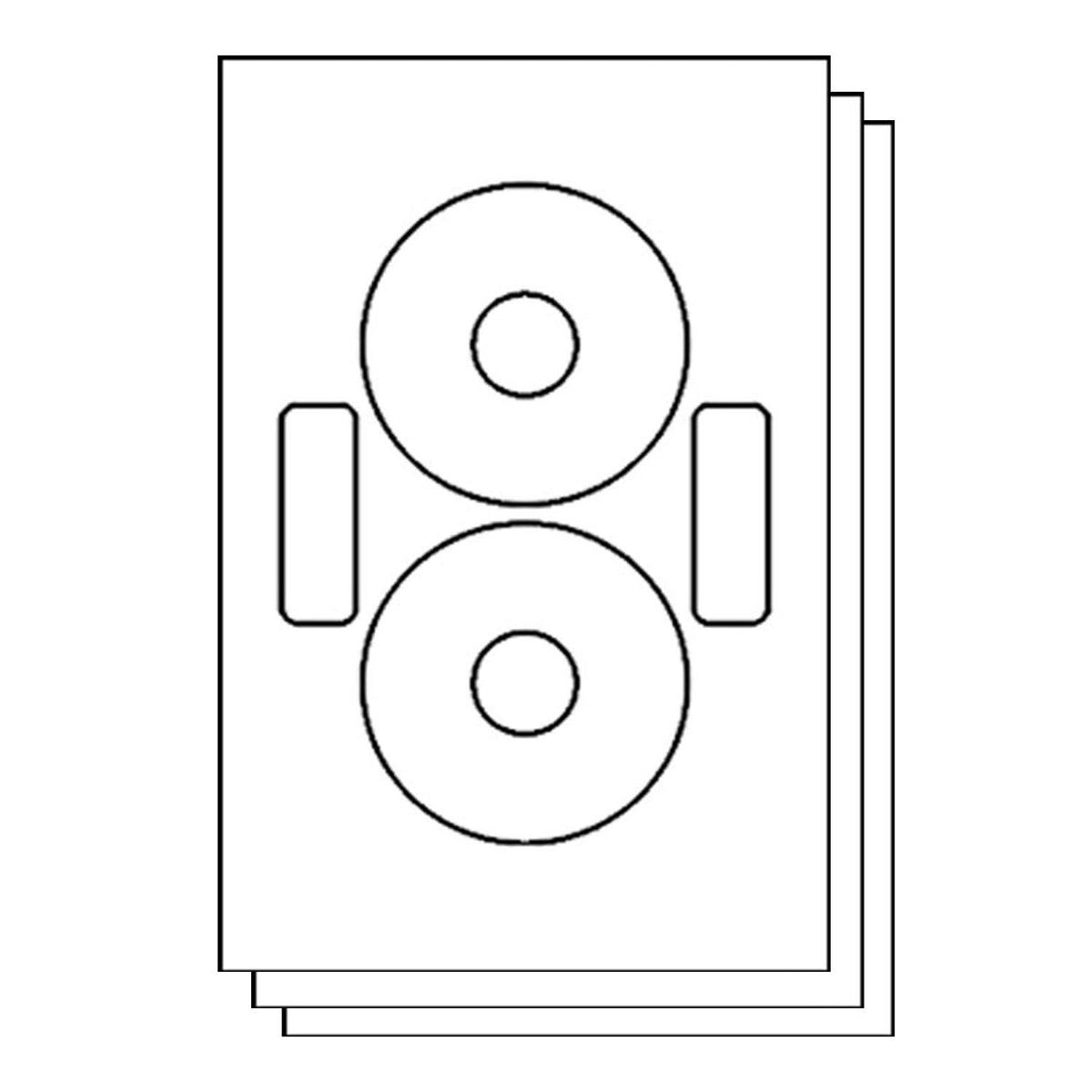 Officesmartlabels Compatible With Neato Clp-192217 Clp-192235 Cd Dvd With Spine For Laser & Inkjet Printers (2 Per Sheet, 100 La