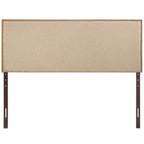 CasaFoyer  Region Linen Fabric Upholstered Queen Headboard | Serene & Elegant Design | Nailhead Trim | Contemporary Style | Upgrade Your Bed