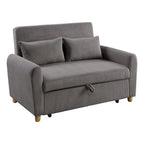 Lilola Home Justine 54" Brown Corduroy Convertible Sleeper Loveseat