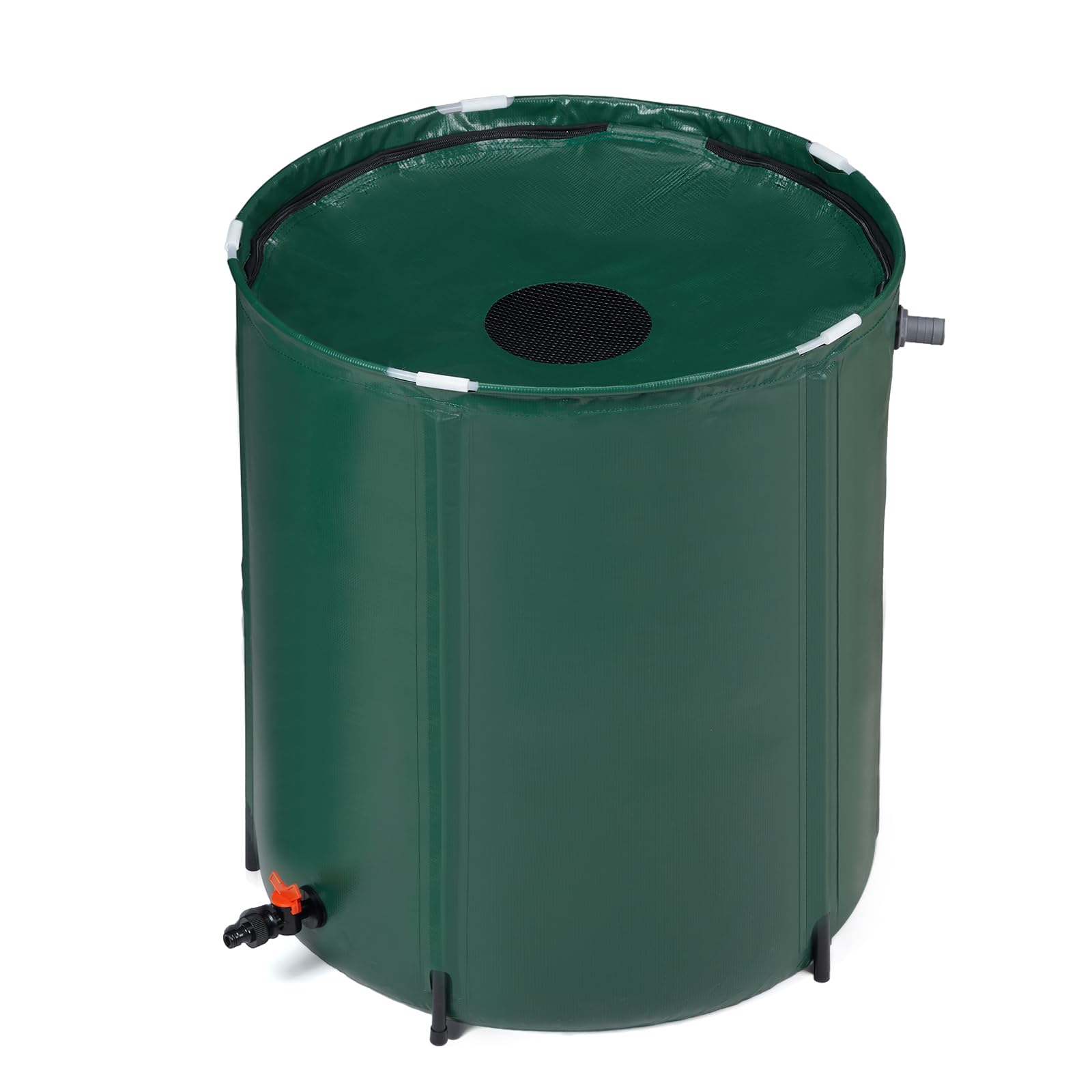 Vingli 50 Gallon Collapsible Rain Barrel, Portable Water Storage Tank, Rainwater Collection System Downspout, Water Catcher Cont